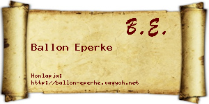 Ballon Eperke névjegykártya